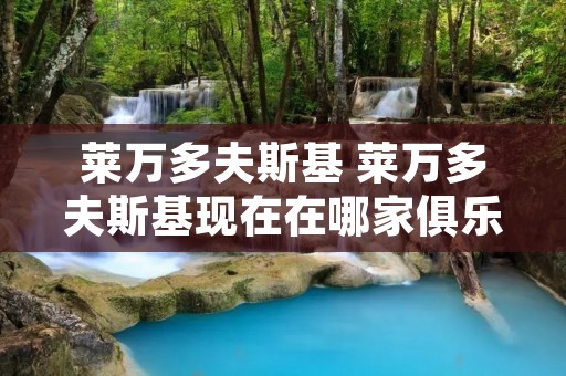 莱万多夫斯基 莱万多夫斯基现在在哪家俱乐部 莱万多夫斯基 莱万多夫斯基现在在哪家俱乐部