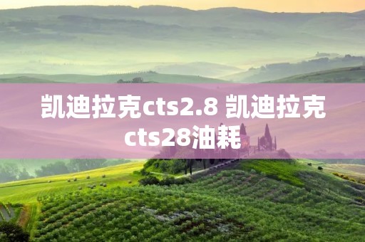 凯迪拉克cts2.8 凯迪拉克cts28油耗