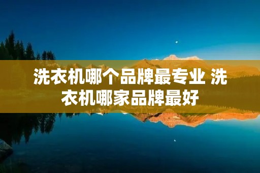 洗衣机哪个品牌最专业 洗衣机哪家品牌最好 洗衣机哪个品牌最专业 洗衣机哪家品牌最好