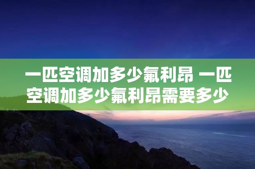 一匹空调加多少氟利昂 一匹空调加多少氟利昂需要多少钱 一匹空调加多少氟利昂 一匹空调加多少氟利昂需要多少钱