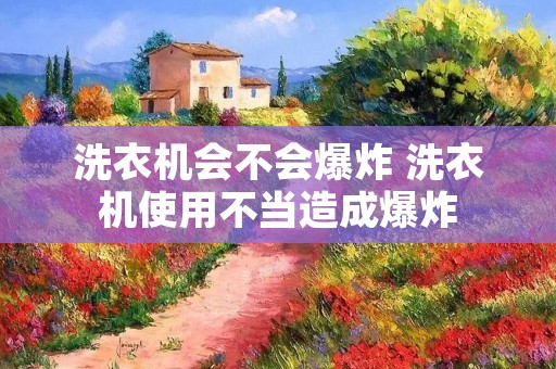 洗衣机会不会爆炸 洗衣机使用不当造成爆炸