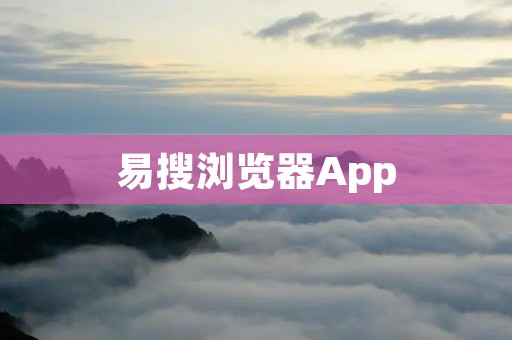 易搜浏览器App：快速、安全、便捷的网络浏览工具