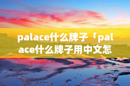palace什么牌子「palace什么牌子用中文怎么读」