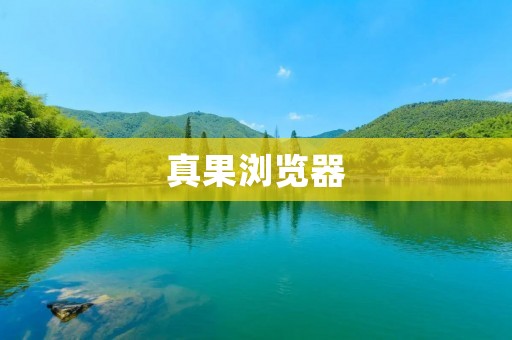 真果浏览器:一款高效安全的网络浏览器 真果浏览器:一款高效安全的网络浏览器