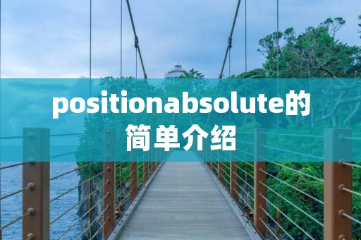 positionabsolute的简单介绍