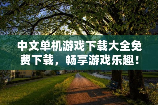 中文单机游戏下载大全免费下载,畅享游戏乐趣!