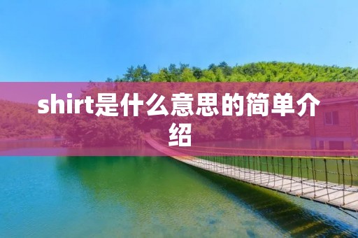 shirt是什么意思的简单介绍