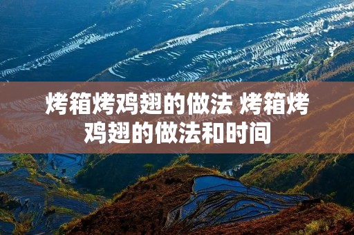 烤箱烤鸡翅的做法 烤箱烤鸡翅的做法和时间