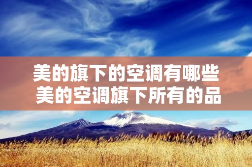美的旗下的空调有哪些 美的空调旗下所有的品牌大全 美的旗下的空调有哪些 美的空调旗下所有的品牌大全