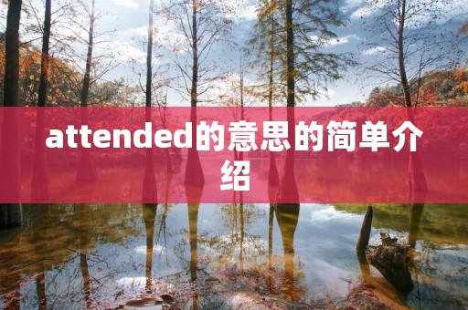 attended的意思的简单介绍