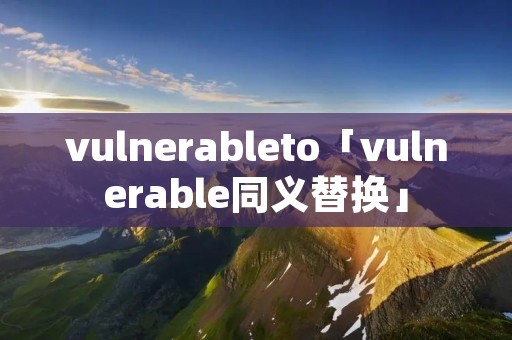 vulnerableto「vulnerable同义替换」