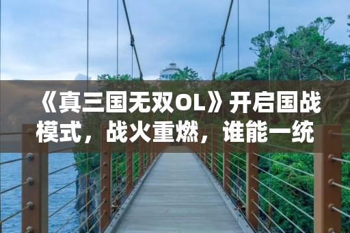 《真三国无双OL》开启国战模式，战火重燃，谁能一统天下？