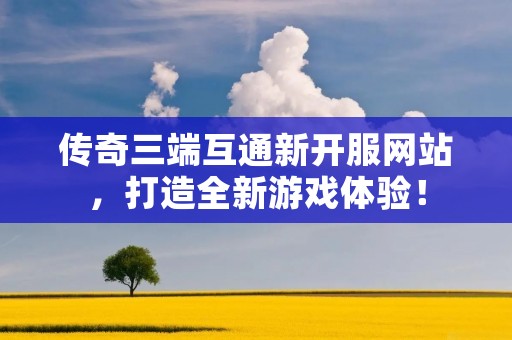 传奇三端互通新开服网站,打造全新游戏体验!