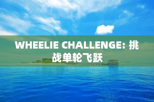 WHEELIE CHALLENGE: 挑战单轮飞跃