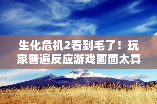 生化危机2看到毛了!玩家普遍反应游戏画面太真实,引发热议