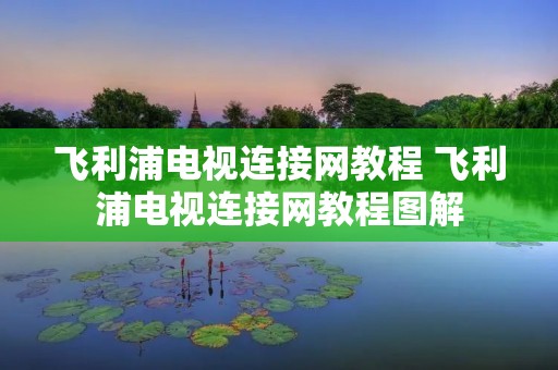 飞利浦电视连接网教程 飞利浦电视连接网教程图解 飞利浦电视连接网教程 飞利浦电视连接网教程图解