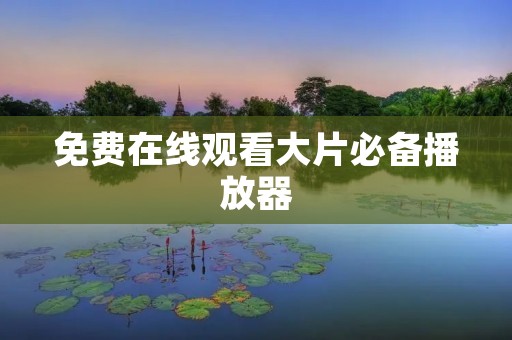 免费在线观看大片必备播放器 免费在线观看大片必备播放器