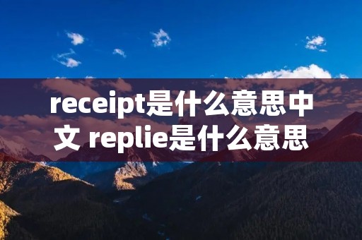 receipt是什么意思中文 replie是什么意思