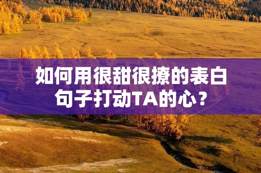 如何用很甜很撩的表白句子打动TA的心?