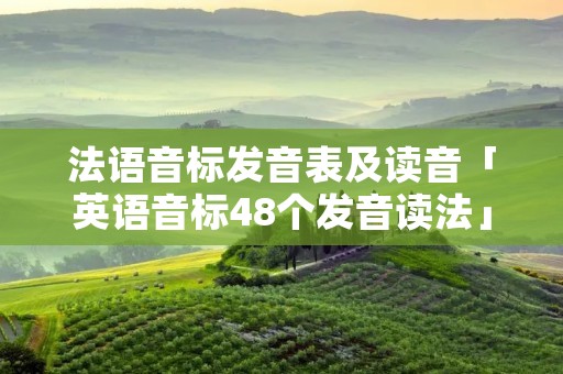 法语音标发音表及读音「英语音标48个发音读法」