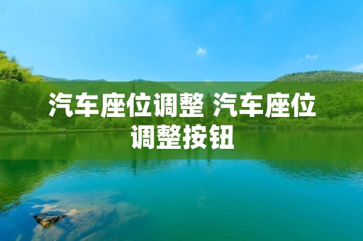 汽车座位调整 汽车座位调整按钮