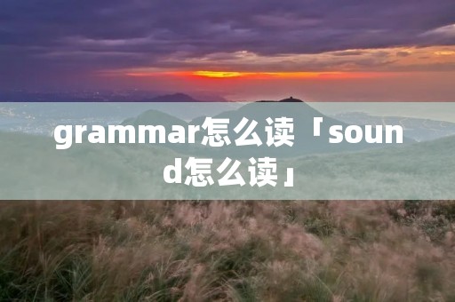 grammar怎么读「sound怎么读」
