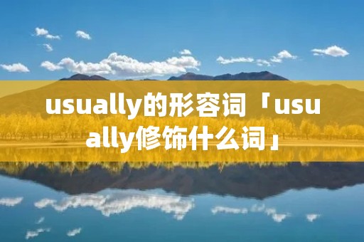 usually的形容词「usually修饰什么词」