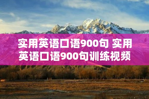 实用英语口语900句 实用英语口语900句训练视频