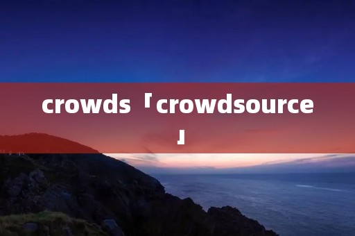 crowds「crowdsource」