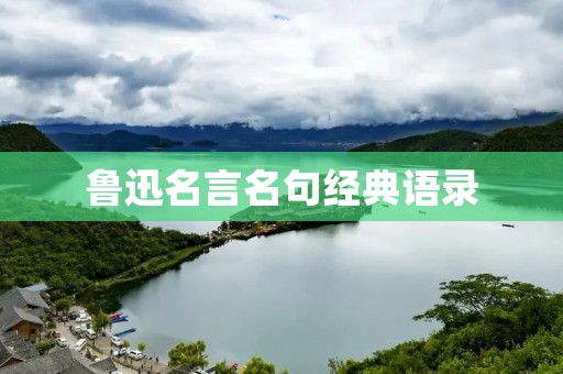 鲁迅名言名句经典语录：思想的力量和社会现实的反思