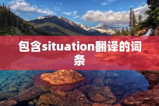 包含situation翻译的词条