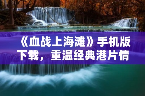 《血战上海滩》手机版下载,重温经典港片情怀!