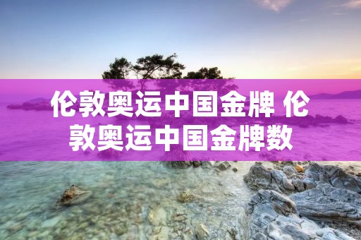 伦敦奥运中国金牌 伦敦奥运中国金牌数