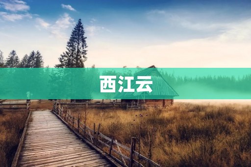 西江云:连接云端的桥梁 西江云:连接云端的桥梁