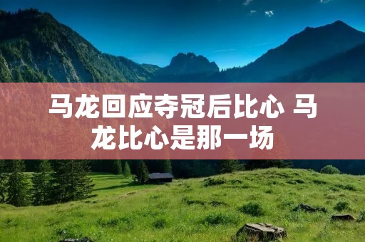 马龙回应夺冠后比心 马龙比心是那一场