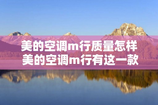 美的空调m行质量怎样 美的空调m行有这一款吗 美的空调m行质量怎样 美的空调m行有这一款吗