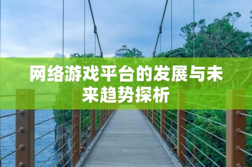网络游戏平台的发展与未来趋势探析