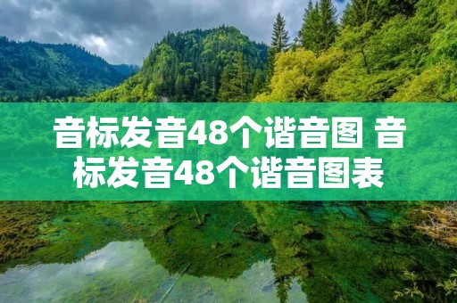 音标发音48个谐音图 音标发音48个谐音图表