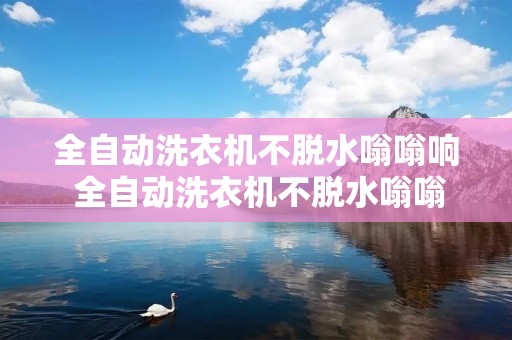 全自动洗衣机不脱水嗡嗡响 全自动洗衣机不脱水嗡嗡响是什么原因
