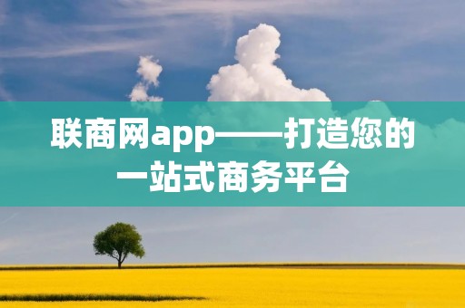 联商网app——打造您的一站式商务平台 联商网app——打造您的一站式商务平台