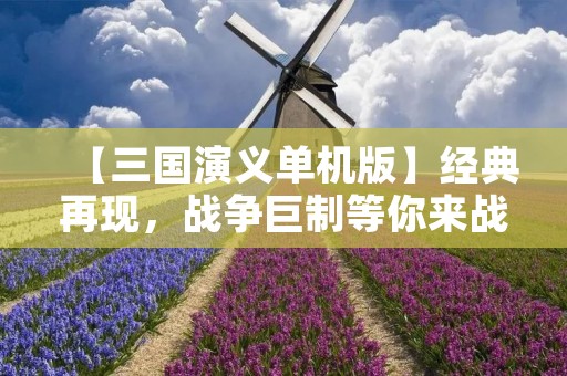 【三国演义单机版】经典再现，战争巨制等你来战！