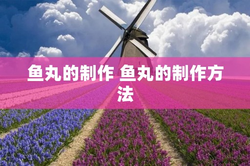 鱼丸的制作 鱼丸的制作方法