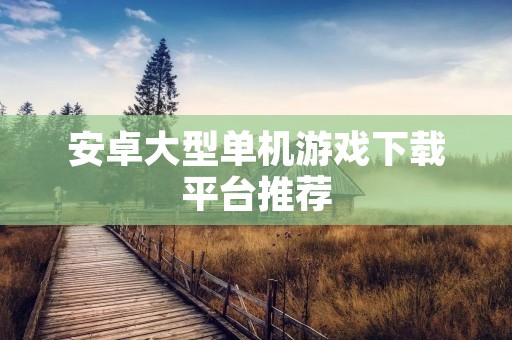 安卓大型单机游戏下载平台推荐:一站式满足你的游戏需求! 安卓大型单机游戏下载平台推荐:一站式满足你的游戏需求!