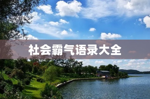 社会霸气语录大全：用短句点燃你内心的烈火！