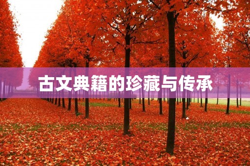 古文典籍的珍藏与传承:揭开历史的卷轴 古文典籍的珍藏与传承:揭开历史的卷轴