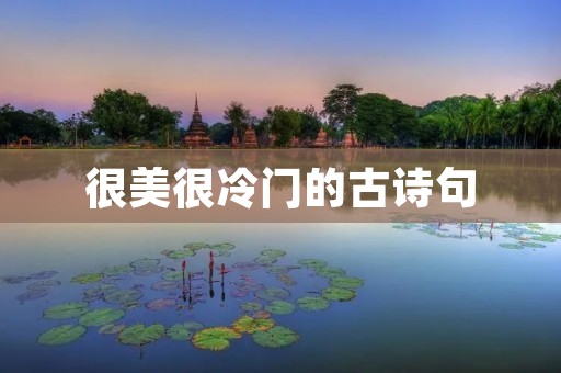 很美很冷门的古诗句：探秘那些被遗忘的珍珠