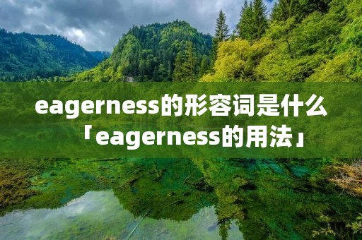 eagerness的形容词是什么「eagerness的用法」