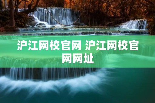 沪江网校官网 沪江网校官网网址