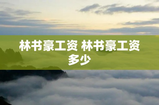林书豪工资 林书豪工资多少 林书豪工资 林书豪工资多少