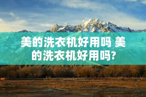 美的洗衣机好用吗 美的洗衣机好用吗?